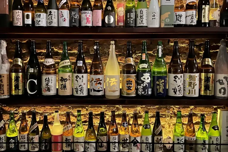 Sake selection inside Sakeya