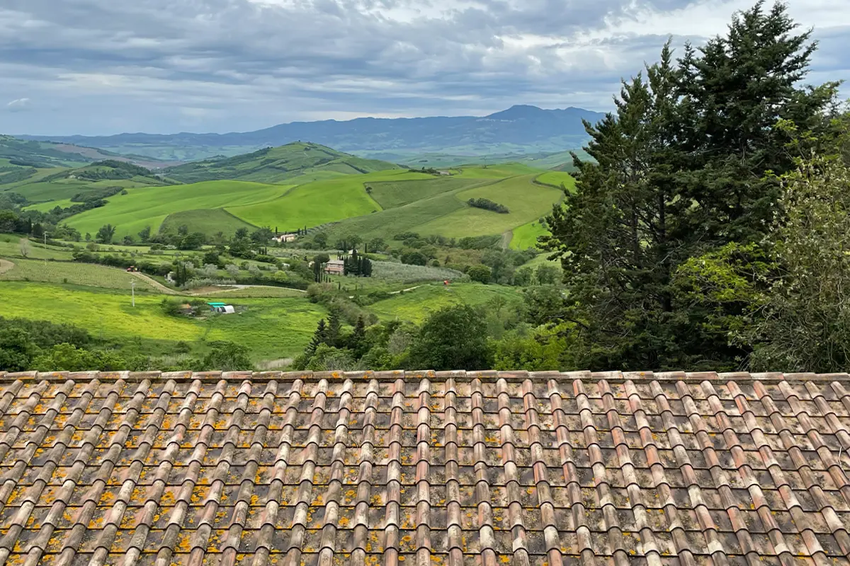 San Casciano ai Bagni, the old town - view over the countryside