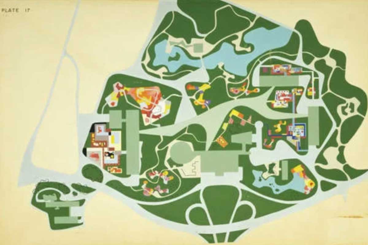 Site Plan of Ibrirapuera Park Project, Sao Paulo, Brazil 1953, image ArtsLife