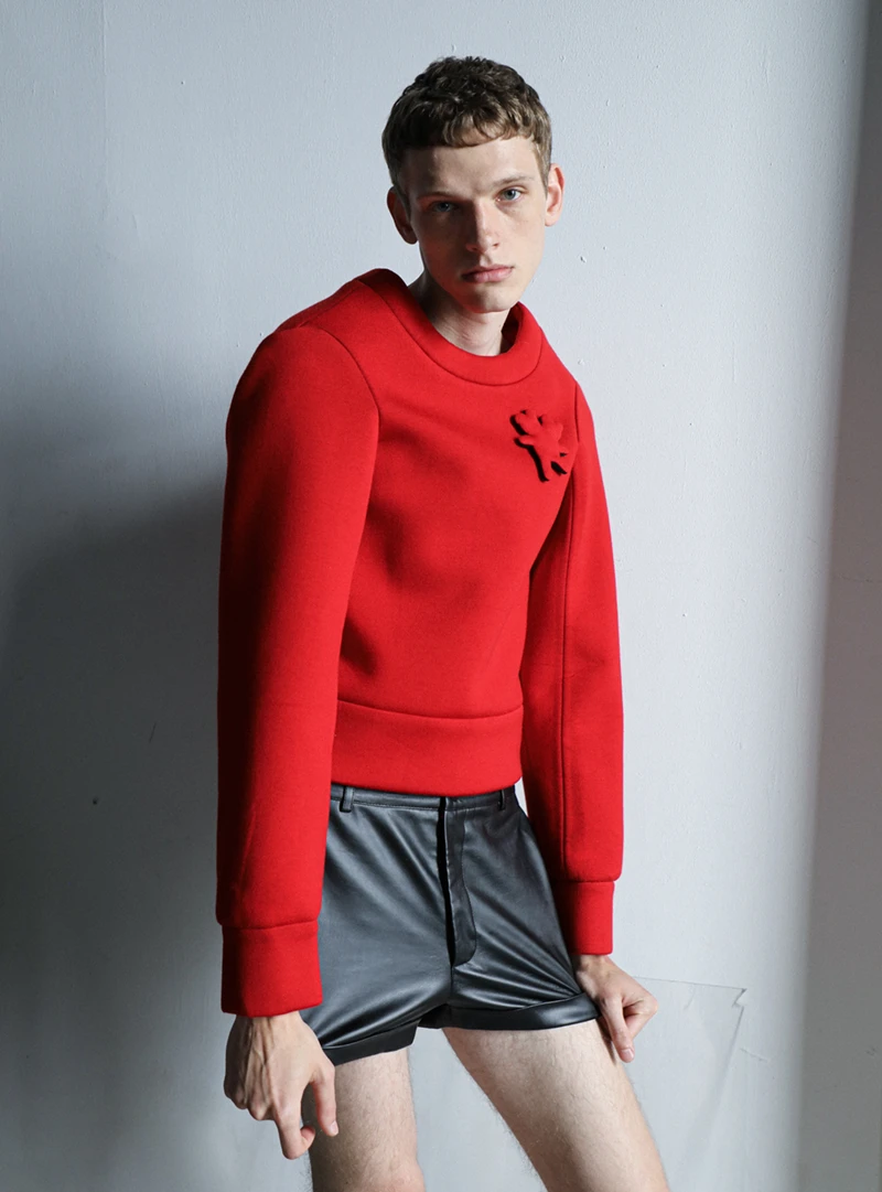 Sweater Marc Jacobs, shorts Kyle’Lyk. Photography Cole Fawcett, styling Michael Andrew Rosenberg