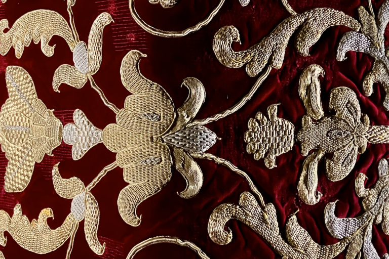 ||Museo Marino Marini Firenze - Ph. Giovanni De Stefano|Mitra del commissario di Terra Santa di Venezia (dettaglio)|JAN VAN DER STRAET (DISEGNO E CARTONE) E COSIMO SQUILLI (TESSITURA IN BASSO LICCIO)