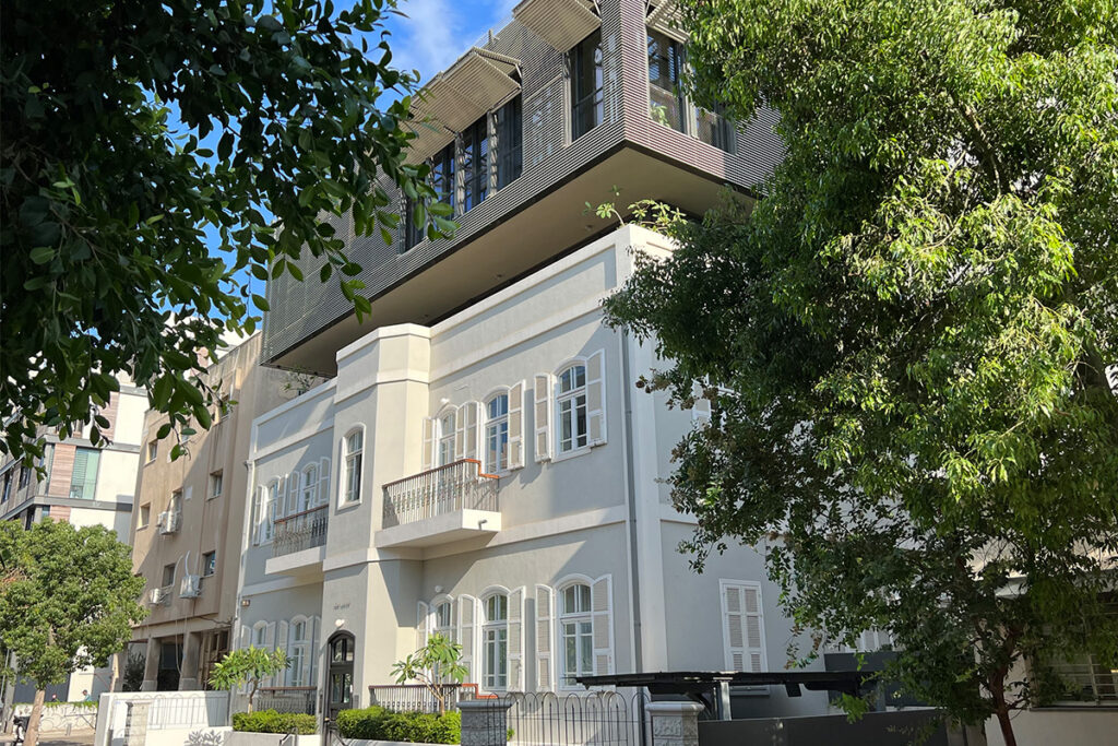 The Levee, a renovation project by Bar Orian Architects – view from Yehuda ha-Levi Street
