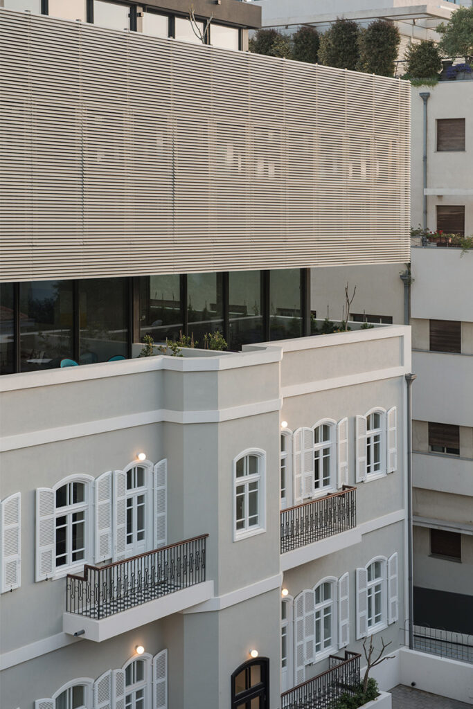 The Levee, a restoration project by Bar Orian Architects – the extension on the top of the original building