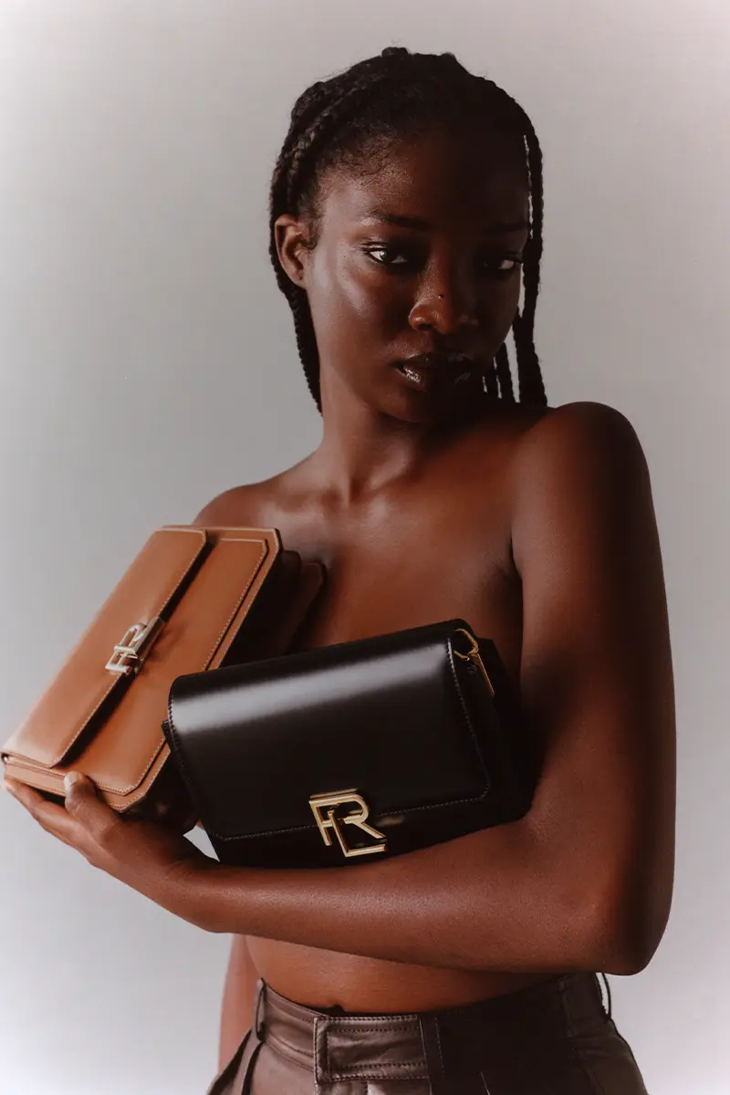 The RL 888 Handbag – The texture of the final product thus appears smooth, but the leather lends a solid structure
