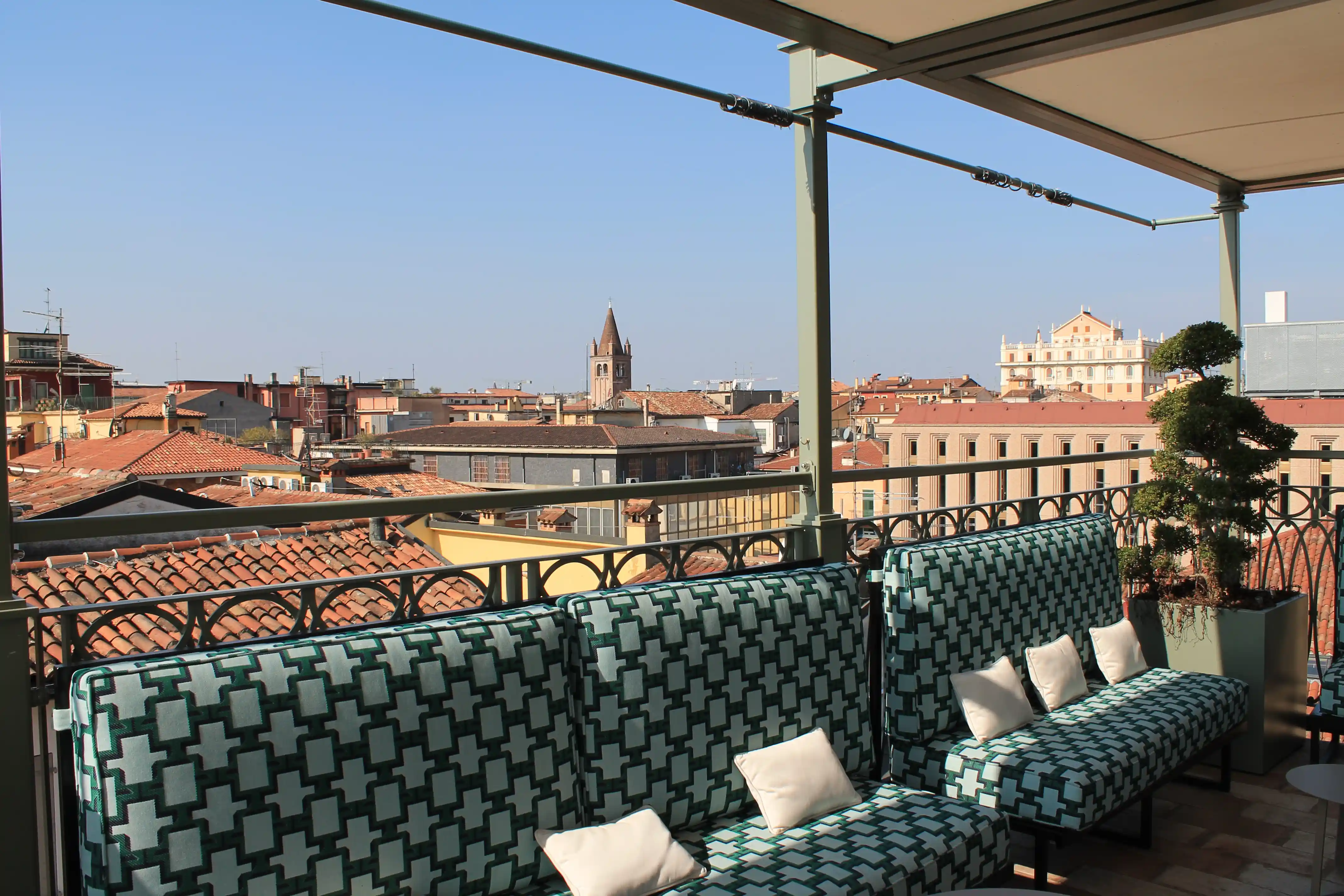 The Verona roofs from the terrace at VISTA Palazzo