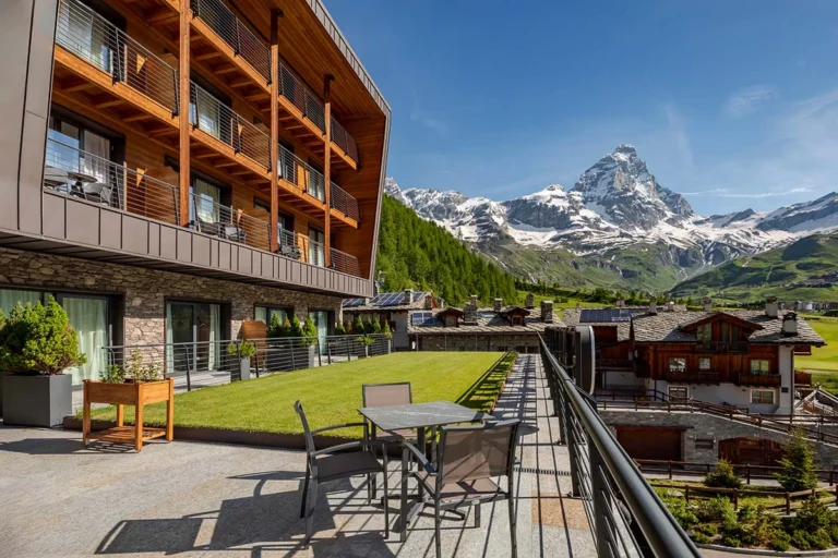 The terrace of VRetreats Cervino Italy