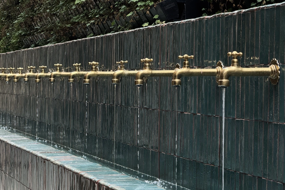 W Prague, fountains in the garden