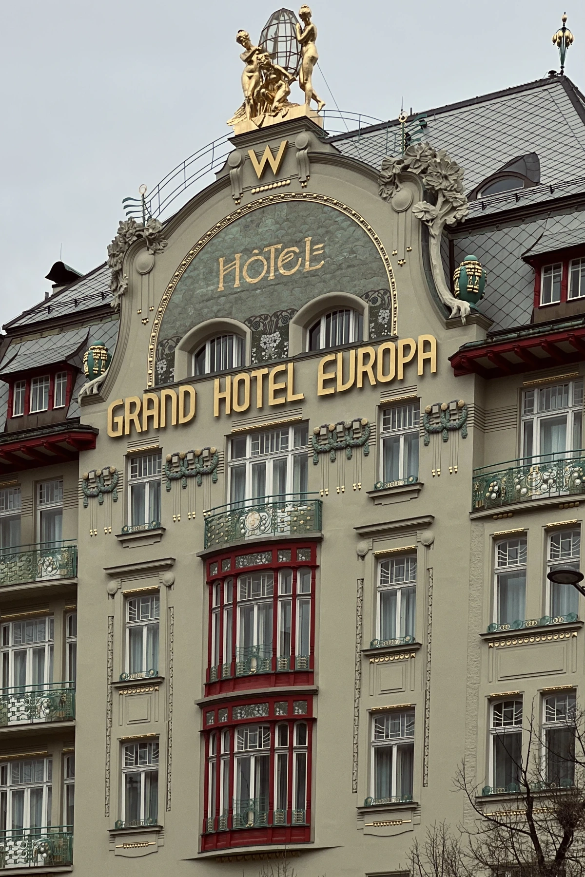 W Prague, the historic façade