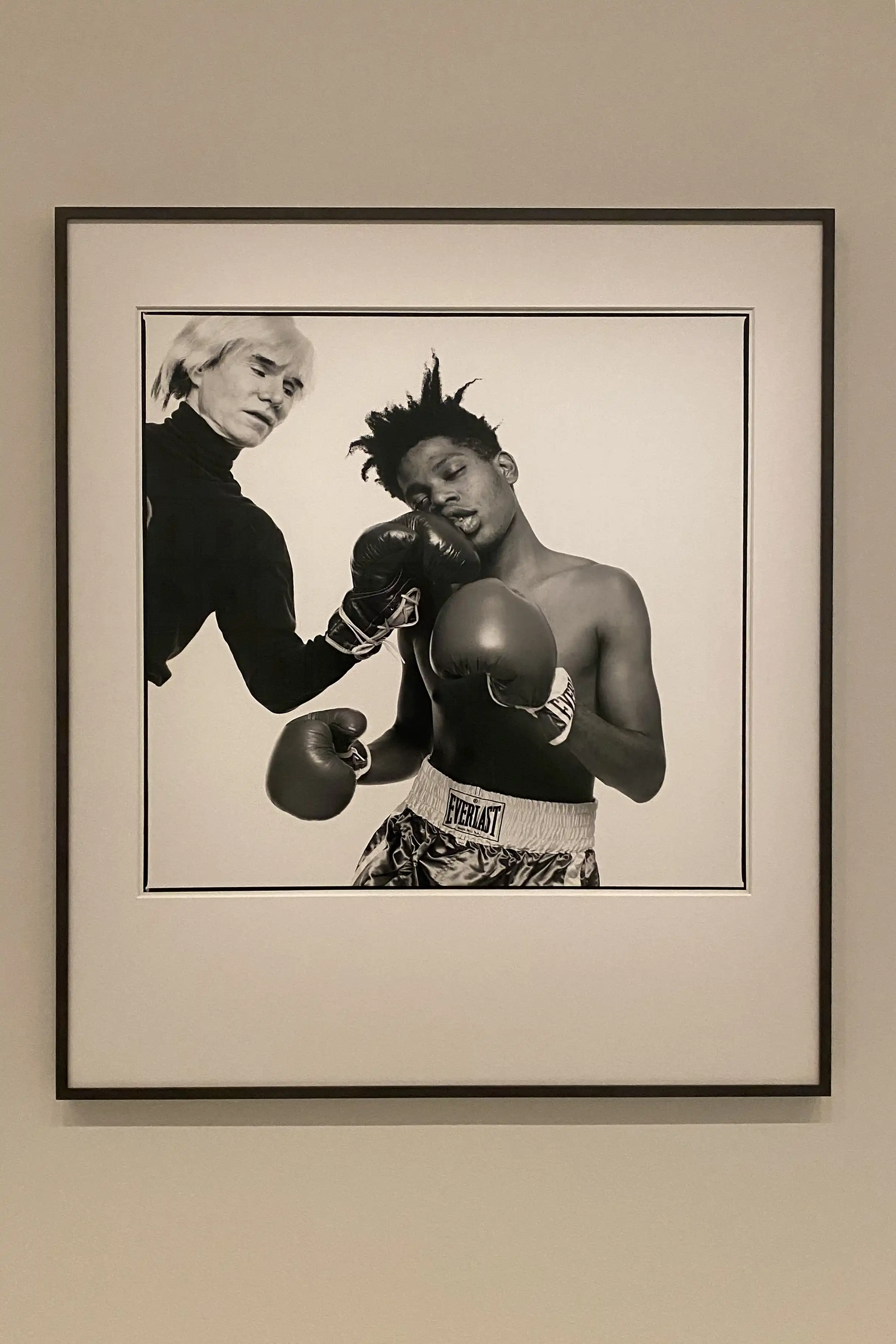 Warhol and Basquit Evoking a boxing match on display at Foundation Louis Vuitton