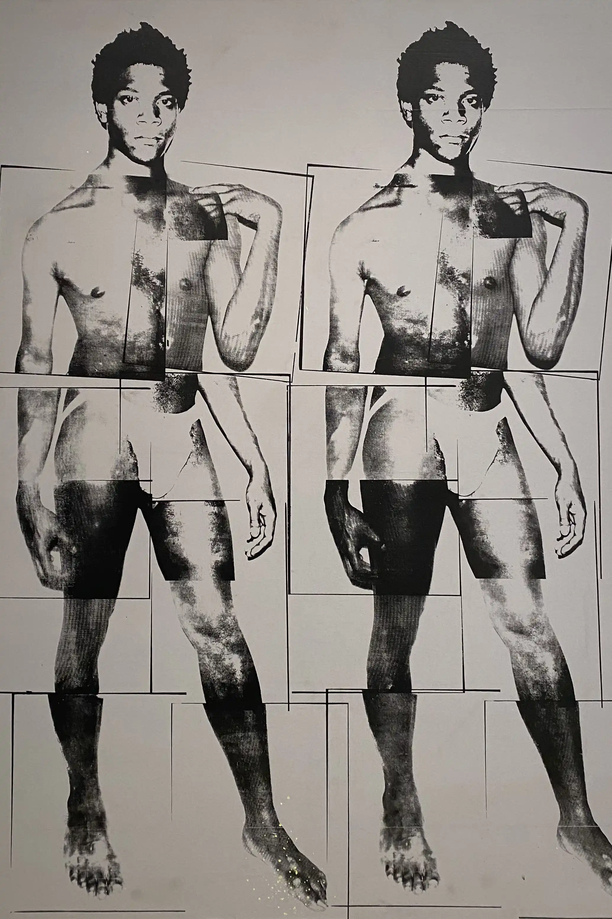 Warhol's interpretation of Basquiat as Michealangelo's David