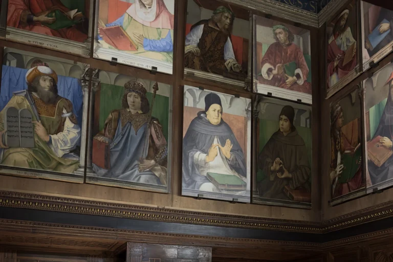 Lo Studiolo di Federico da Montefeltro|Urbino|Lo Studiolo montefeltrino|Veduta di Urbino|Lo Studiolo montefeltrino