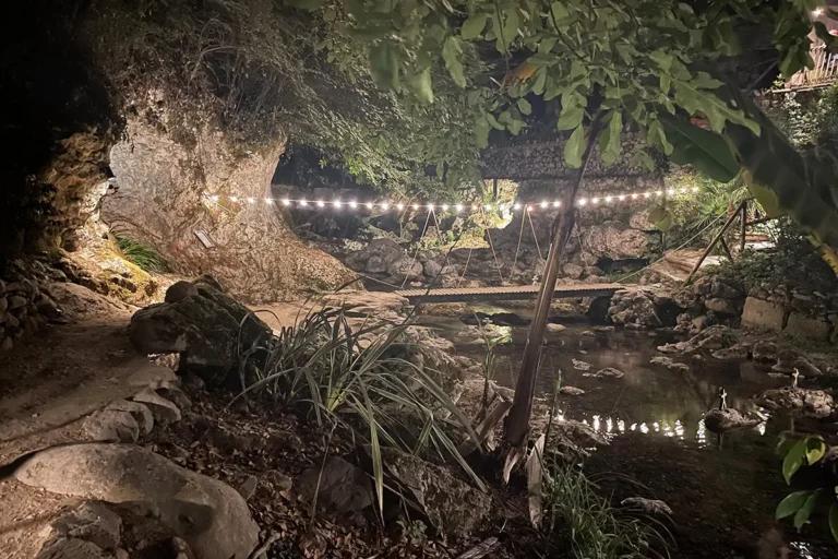 the bridge over the small river