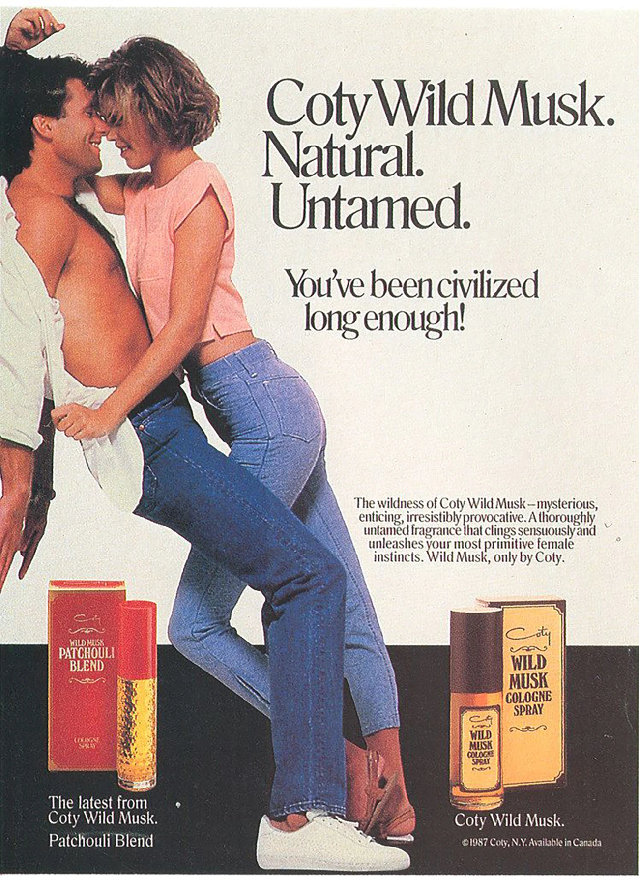 Coty Wild Musk, Print Advertisement 1987
