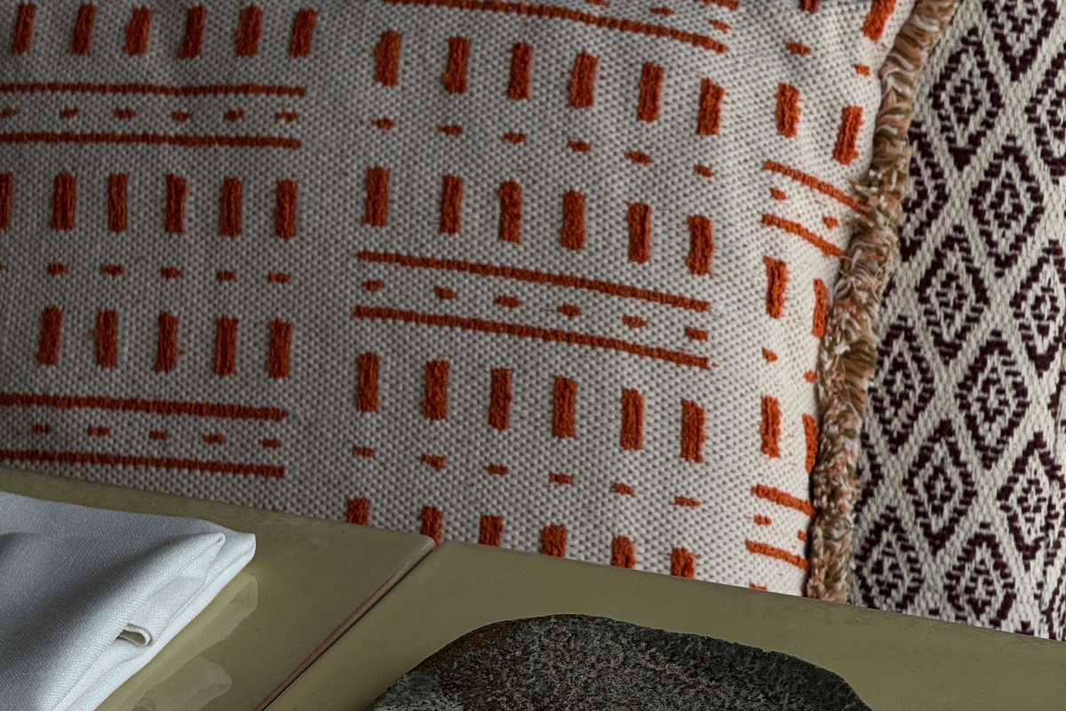 Fabric textures in the interior textile palette