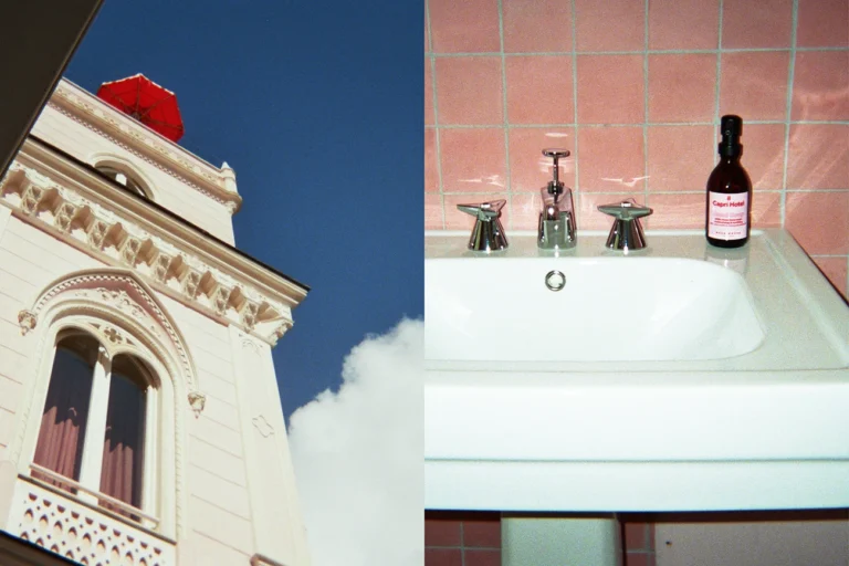 Il Capri Hotel Pink Villa Capri Island Summer Pink Bathroom Tiles