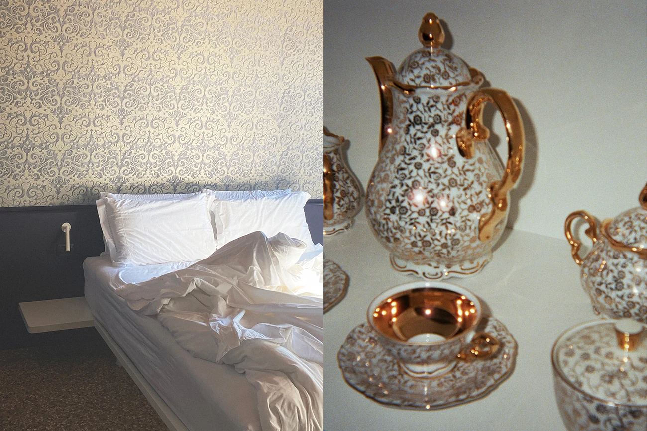 The Bedroom and details from the kitchen area