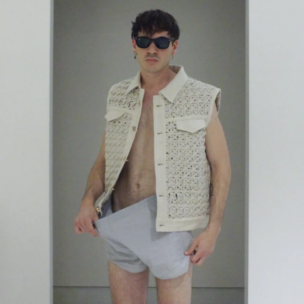 Lampoon Handwoven Hemp Vest with Canvas Details and Brass Buttons