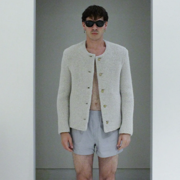 Tyrolean Sarner Jacket in Hemp and Italian Wool with Brass Cufflinks