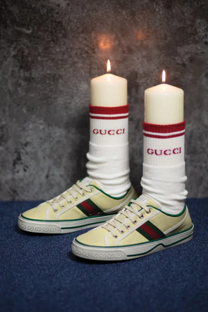 Lampoon 20, Gucci shoes, creative Annie Collinge
