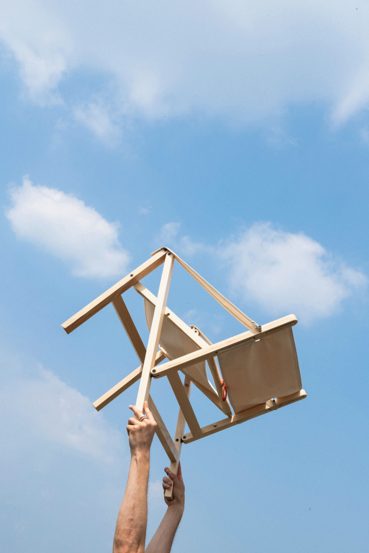 Mehari, folding chair by Davide Biancucci. Photography Gaia Anselmi Tamburini.