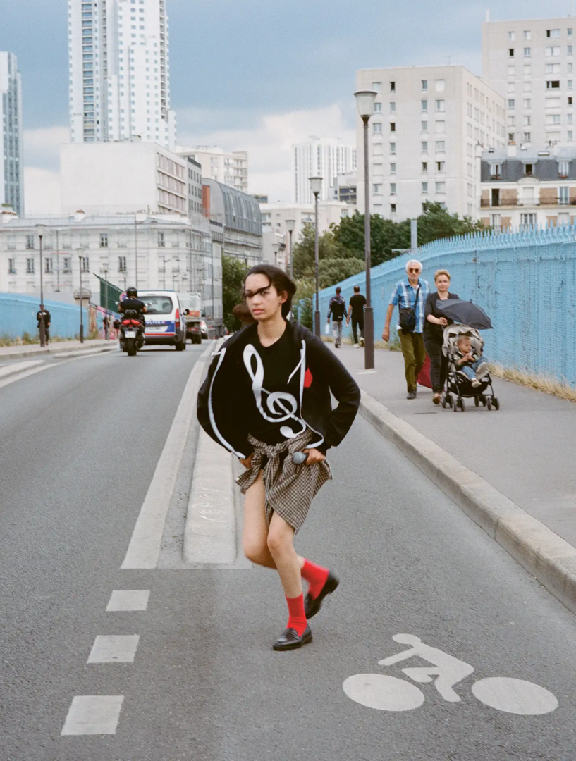 hoodie American Apparel, top De Pino, vintage shirt stylist's own, shoes Carel talent's own