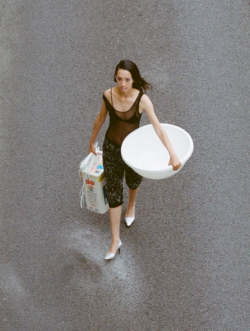 bra Chloè, dress Plein Sud all from Rita Intimates, shorts Dior, vintage shoes talent's own