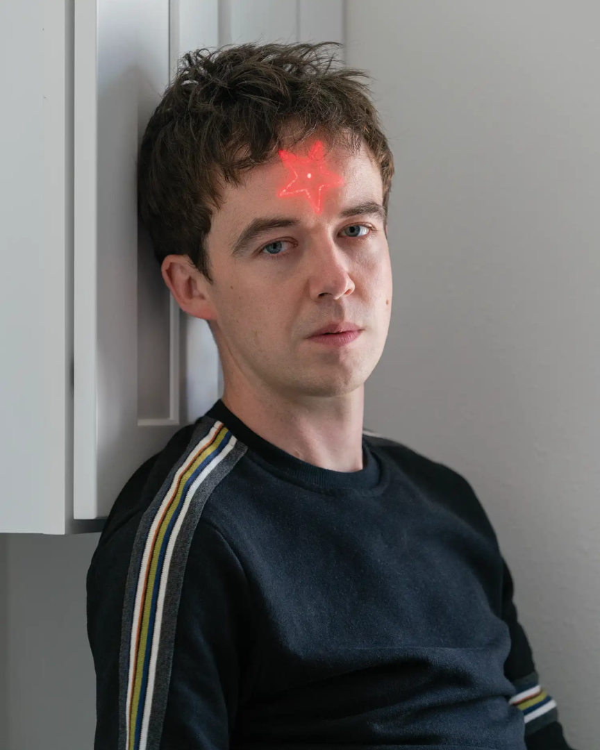 Alex Lawther, captured through the lens of Alyssa Kazev, all vintage clothes