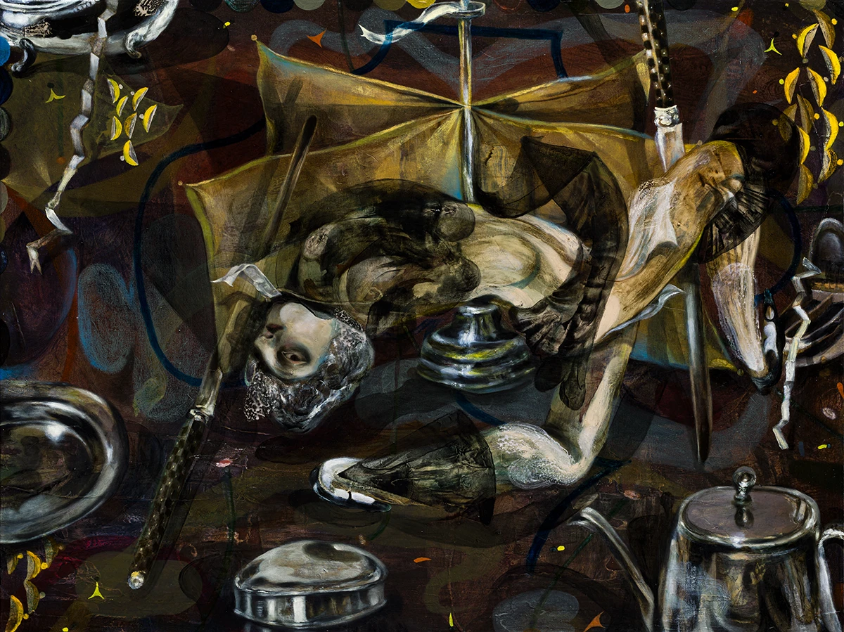 Guglielmo Castelli, Cronaca di uno sfacelo, oil on canvas, 80 x 60cm, 2025