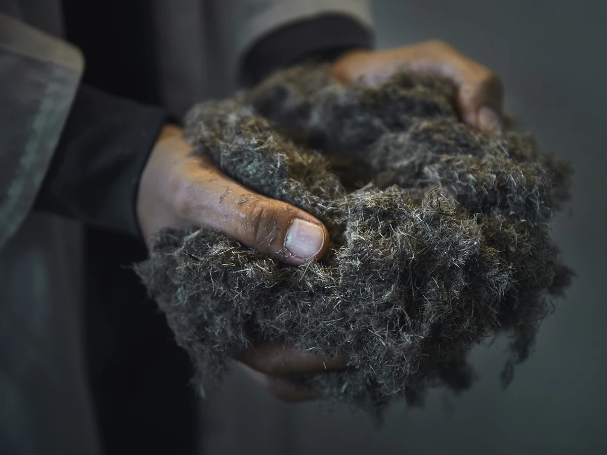 The hemp is first processed into fibers, then combined with natural formulations, and at the end finished through heat and pressure © Revoltech