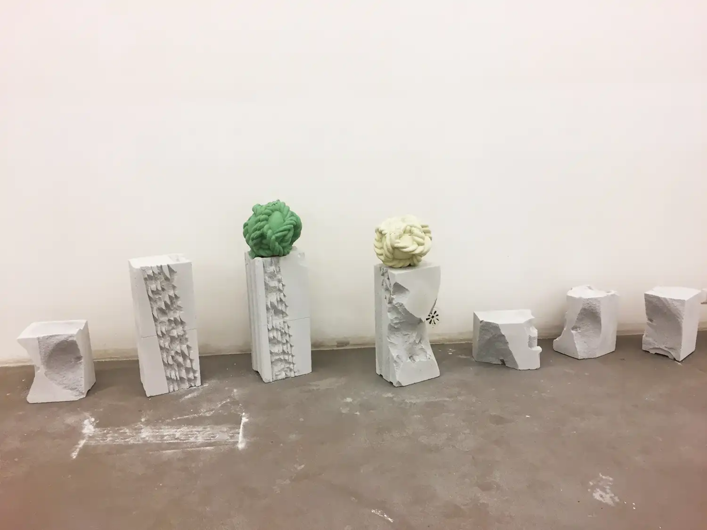 MIRCEA CANTOR, TAKE THE WORLD INTO THE WORLD, 2017, ALEPPO SOAP, AERETED CONCRETE BASES