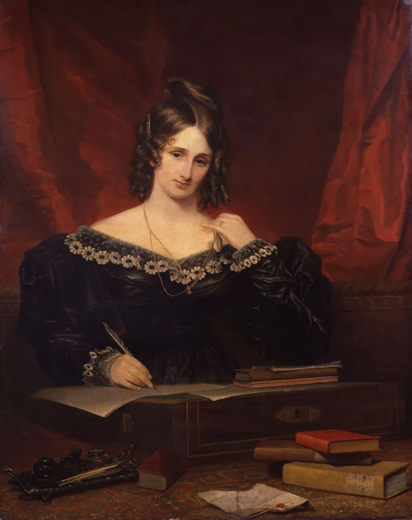 Mary Shelley portrait, 1831, by Samuel John