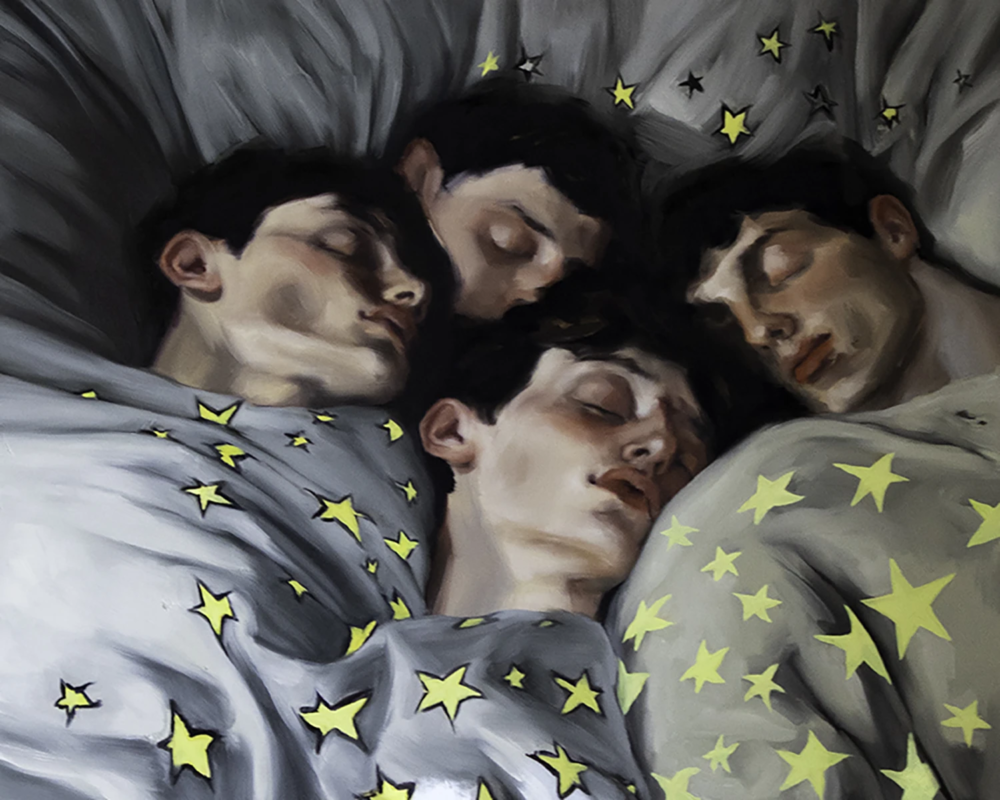 Shadow Boy, 2025, Amanda Wall, 40x50 in, oil on linen, Courtesy of Almine Rech Gallery Paris