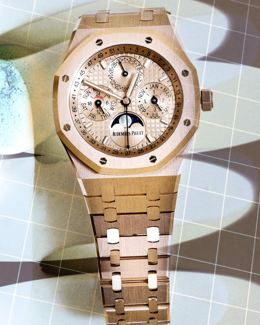 Royal Oak Perpetual Calendar, 18-carat sand gold case, Audemars Piguet