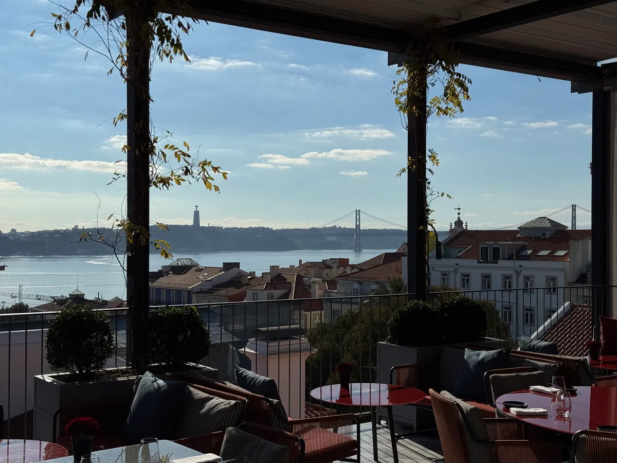 Bairro Alto Hotel, BAHR's terrace, where the breakfast is served