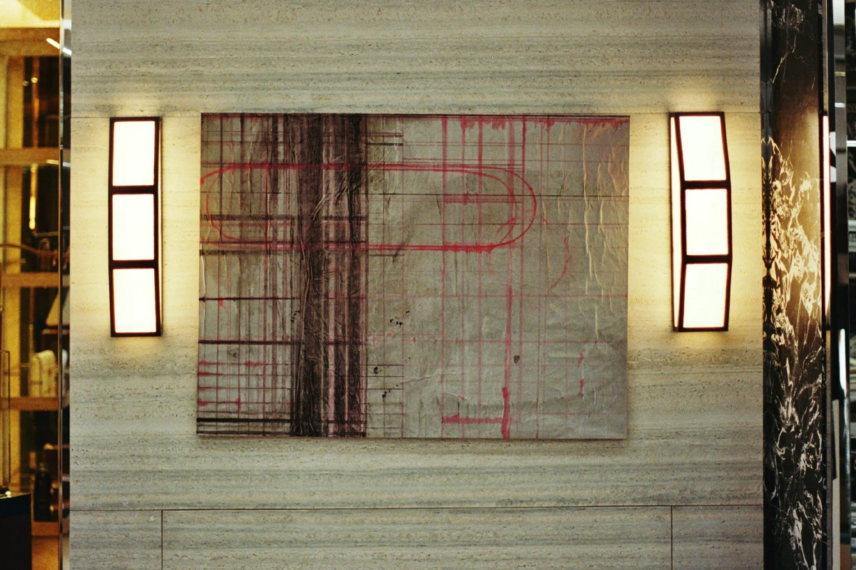 Samuel Hindolo, Slow Glass II, 2024. Oil on paper mounted on fabric