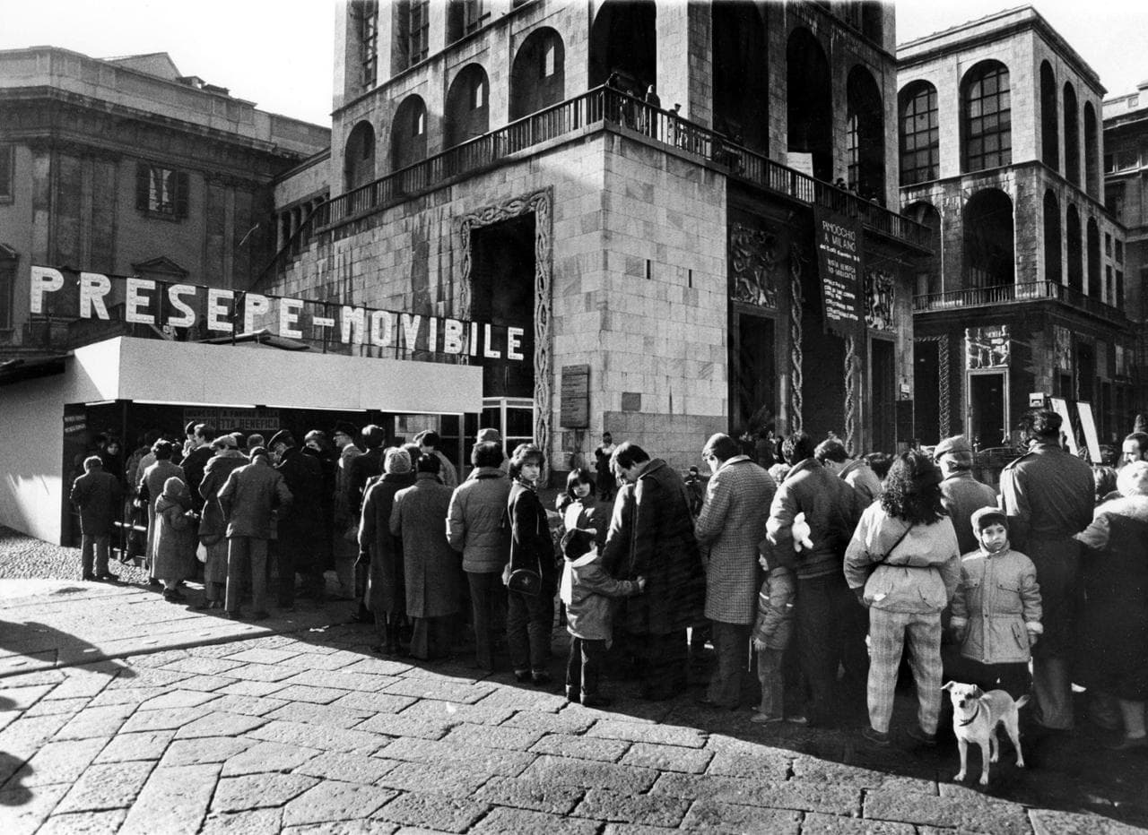 Natale a Milano, visita al Presepe, anni Settanta