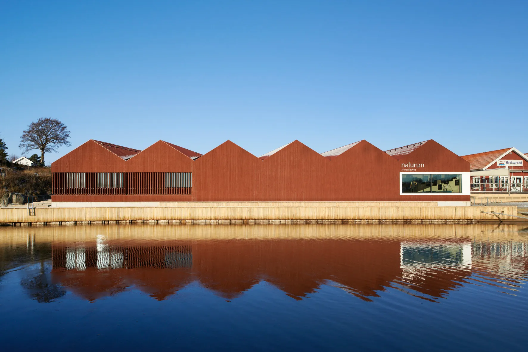 Substitutes of conventional materials aim to enhance the health of building occupants and minimize their impacts. White Arkitekter, Naturum Kosterhavet © Åke Eson Lindman