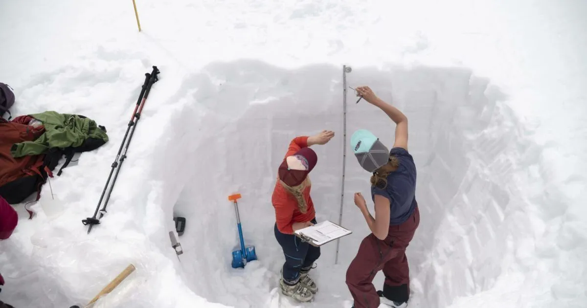 Researchers at CU’s Mountain Research Station conduct the 2019 LTER snow survey in Green Lakes Valley, a key water source for Boulder.