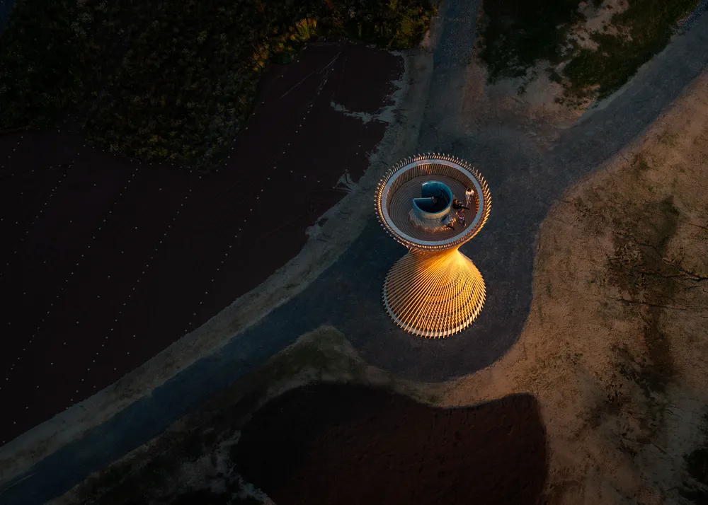 The Kärven Observation Tower is one the several projects where WA employed natural, unexpected materials. White Arkitekter, Kärven © Felix Gerlach