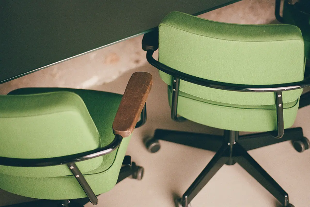 Detail of chairs, Rhinoceros Room, Roma