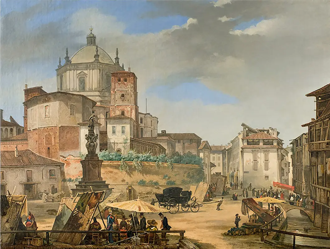 Elena Giuseppe, Veduta piazza della Vetra in Milano. Artgate - Fondazione Cariplo