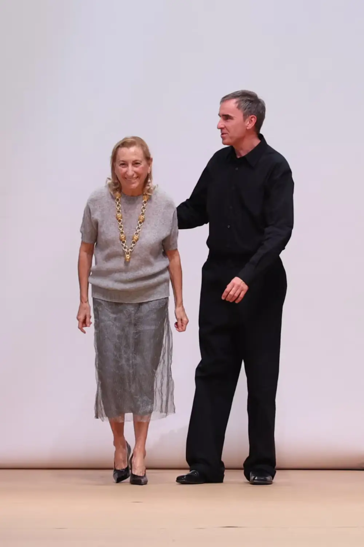 Miuccia Prada e Raf Simons