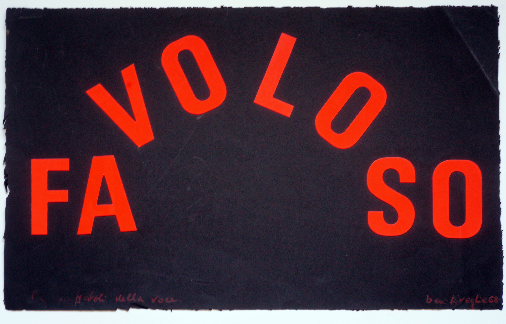 I voli della voce, 1968. Courtesy Archivio Mirella Bentivoglio.