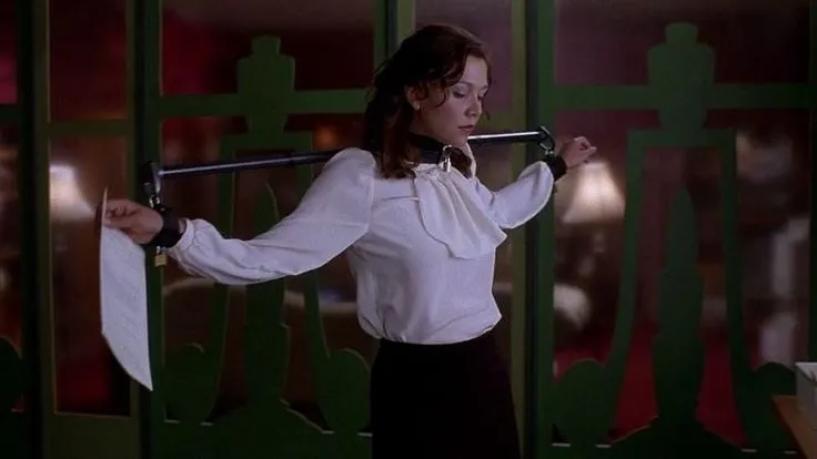 Secretary is a 2002 American erotic romantic comedy-drama film directed by Steven Shainberg from a screenplay by Erin Cressida Wilson, based on the 1988 short story of the same name by Mary Gaitskill.[2][5][6] Starring Maggie Gyllenhaal and James Spader, the film explores the intense relationship between a dominant lawyer and his submissive secretary, who indulge in various types of BDSM activities such as erotic spanking and petplay.