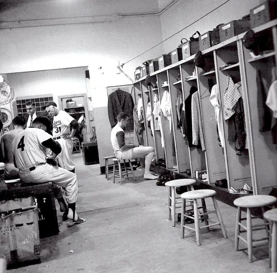 Brooklyn Dodgers locker room of Ebbets Field