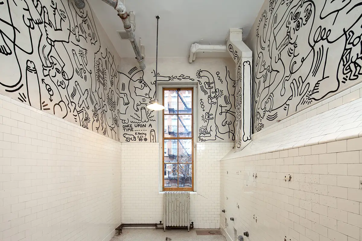 The Center in New York City. Graffiti by Keith Haring