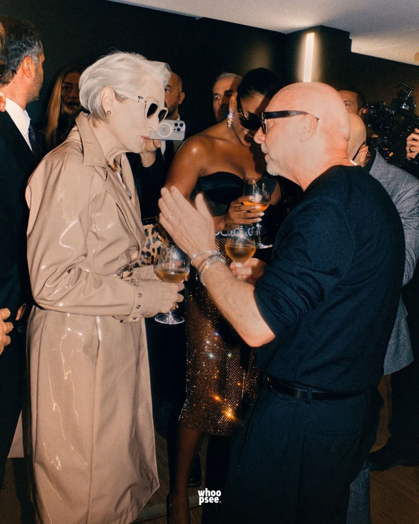 Meryl Streep Dolce Gabbana Milan fashion show 2025