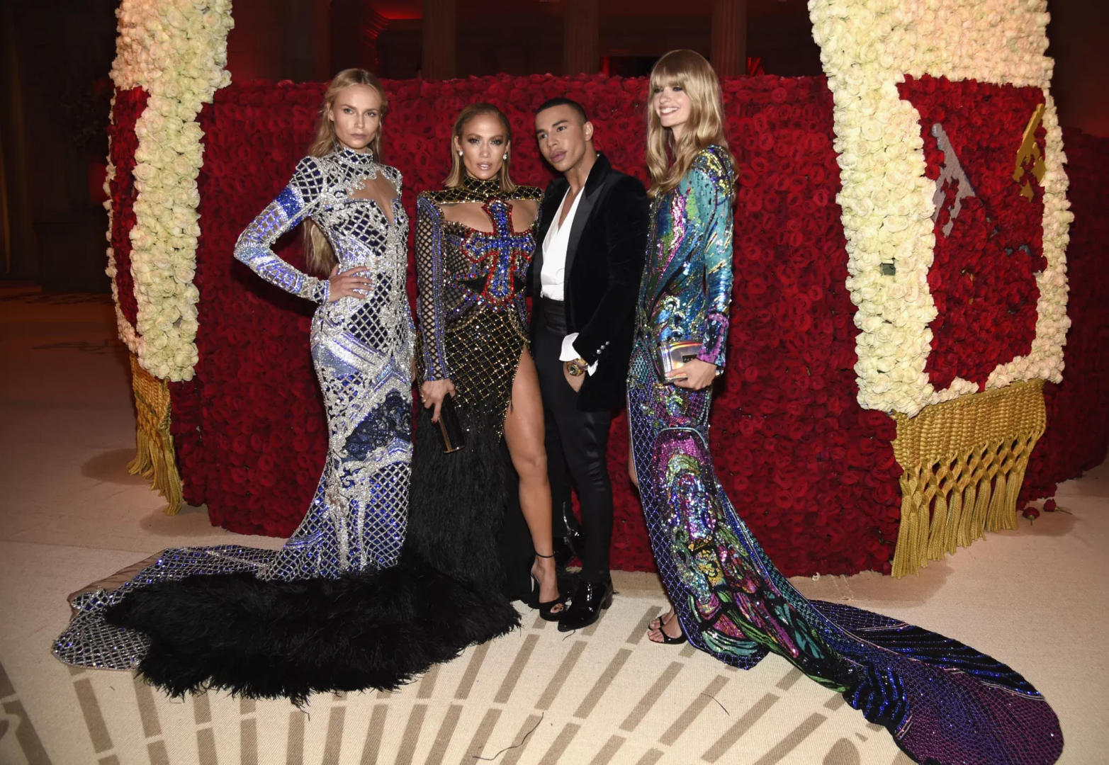 Olivier Rousteing with Jennifer Lopez, reflecting the celebrity-driven visibility strategy that defined a decade of the brand’s image