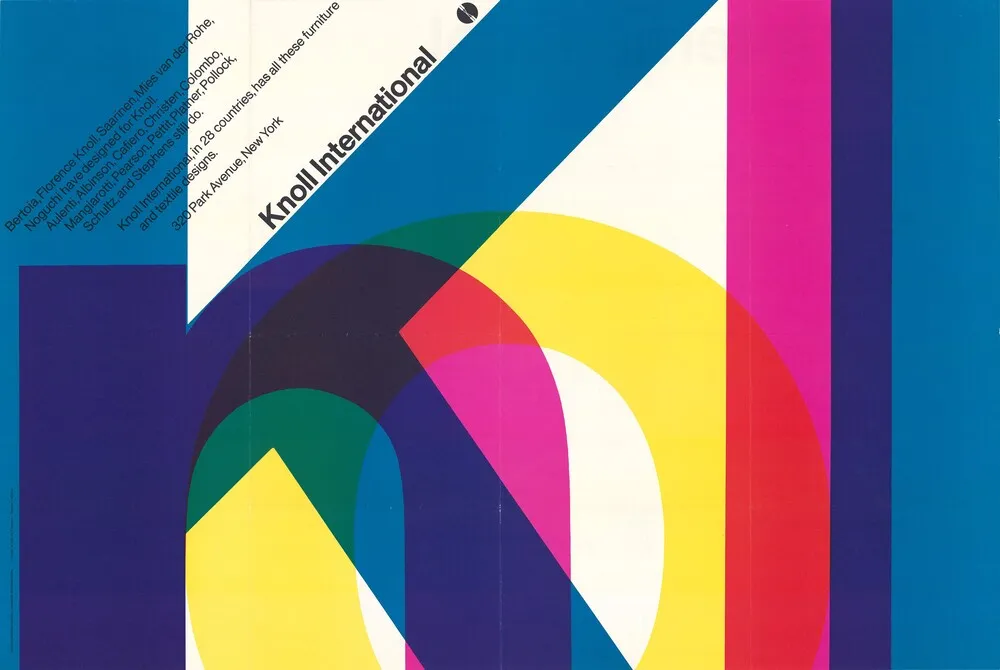 Vignelli, Unimark International, Knoll International, 1967. Litograph on paper. Pirovano. Courtesy Vignelli Center for Design Studies