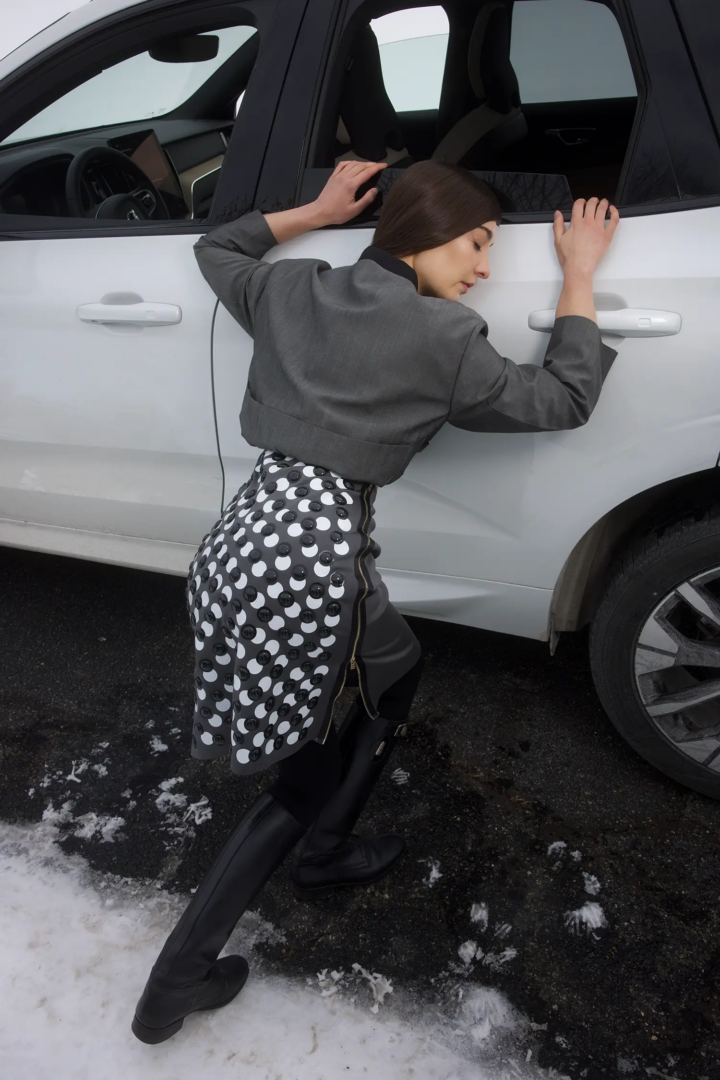 Amalia Ulman wears jacket and skirt Fendi, boots talent_s own. Photography Chessa Subbiondo